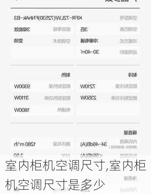 室内柜机空调尺寸,室内柜机空调尺寸是多少