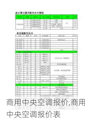 商用中央空调报价,商用中央空调报价表