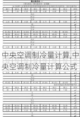 中央空调制冷量计算,中央空调制冷量计算公式