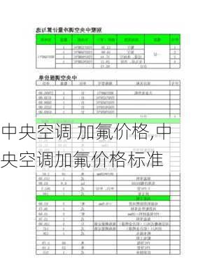 中央空调 加氟价格,中央空调加氟价格标准