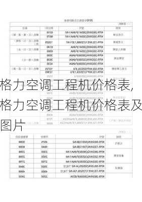 格力空调工程机价格表,格力空调工程机价格表及图片