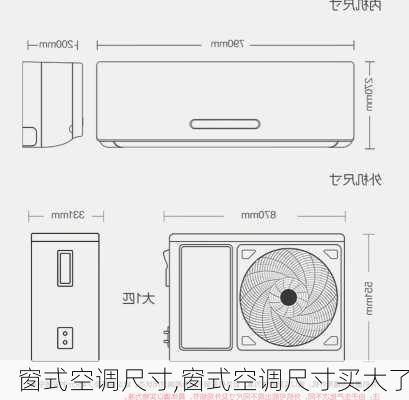 窗式空调尺寸,窗式空调尺寸买大了