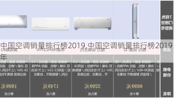 中国空调销量排行榜2019,中国空调销量排行榜2019年