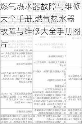 燃气热水器故障与维修大全手册,燃气热水器故障与维修大全手册图片