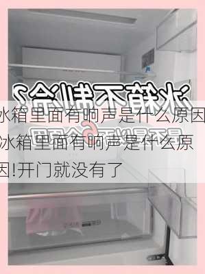 冰箱里面有响声是什么原因,冰箱里面有响声是什么原因!开门就没有了