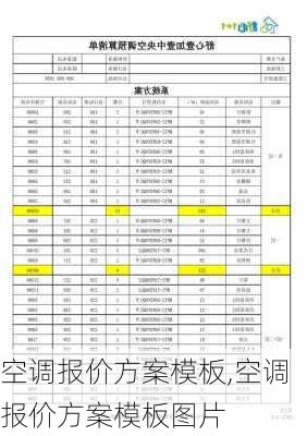 空调报价方案模板,空调报价方案模板图片