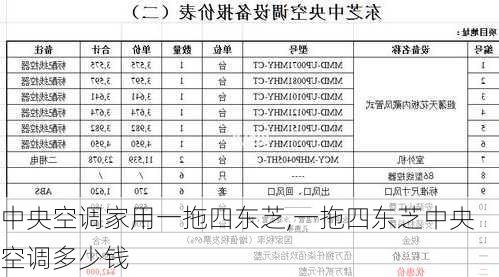 中央空调家用一拖四东芝,一拖四东芝中央空调多少钱