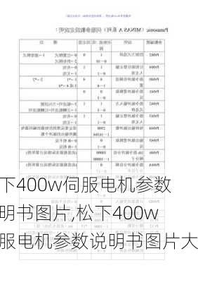 松下400w伺服电机参数说明书图片,松下400w伺服电机参数说明书图片大全