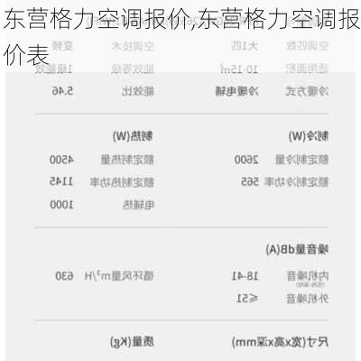 东营格力空调报价,东营格力空调报价表